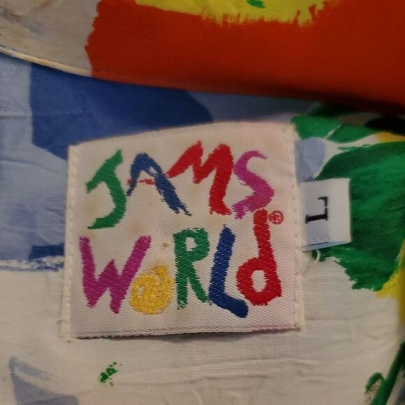 Vintage Jams World Centerpiece Hawaii Aloha Shirt - Picture 6 of 8